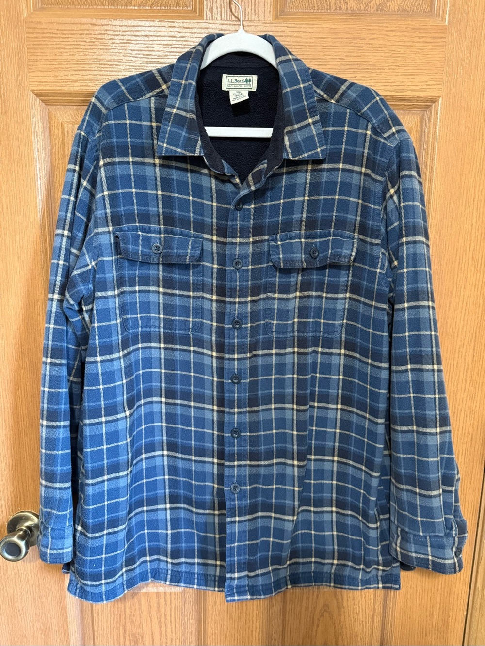 L.L.Bean Men’s Fleece-Lined Flannel Shirt Jacket – Large Regular